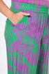 Pantaloni con fiori, taglio della gamba ampio e cintura elastica