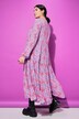 Robe maxi à volants, motif léopard coloré