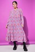 Robe maxi à volants, motif léopard coloré