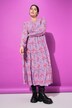 Robe maxi à volants, motif léopard coloré