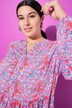 Robe maxi à volants, motif léopard coloré