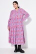 Robe maxi à volants, motif léopard coloré