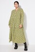Robe maxi avec volants, décolleté en V et imprimé léopard tendance