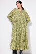 Robe maxi avec volants, décolleté en V et imprimé léopard tendance