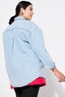 Dongeriskjorte, oversized, skjortekrage, lange ermer