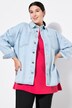 Dongeriskjorte, oversized, skjortekrage, lange ermer