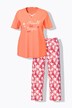 Pyjama, zeesterren, V-hals, halve mouw