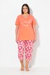 Pyjama, zeesterren, V-hals, halve mouw