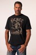 Camiseta JP 1880, media manga, estampado en el pecho, look vintage, hasta la talla 8 XL
