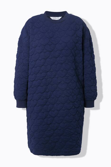 Robe mini en molleton, coupe oversize, matelassage CŒURS