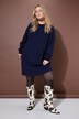 Robe mini en molleton, coupe oversize, matelassage CŒURS