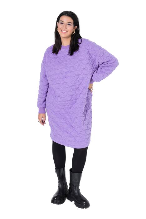 Teplákové mini šaty, oversize, vyšívání HEART