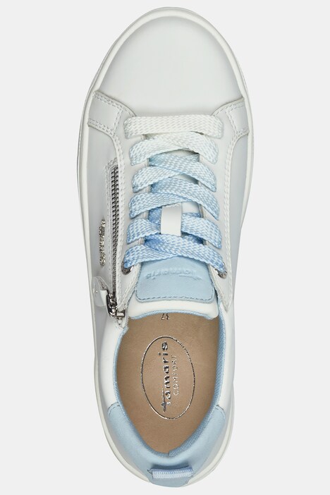 Tamaris COmfort lædersneaker, lynlås, komfortbredde
