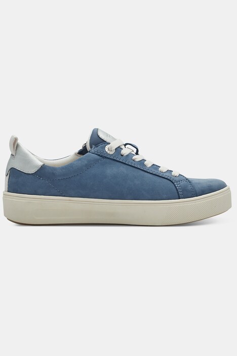 Tamaris Comfort sneaker i skinn, glidelås, komfortbredde