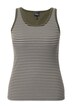 Podprsenkový top, pruhy, kulatý výstřih, bez rukávů, integrovaná podprsenka