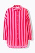 Overhemdblouse, oversized, mousseline, strepen, lange mouw