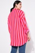 Overhemdblouse, oversized, mousseline, strepen, lange mouw