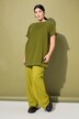 Jersey broek, wijde pijpen, elastische tailleband