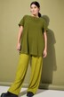 Jersey broek, wijde pijpen, elastische tailleband