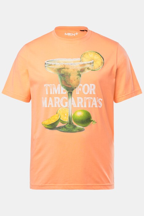 Men+ T-skjorte, halve ermer, trykk, rund hals, opptil 8 XL