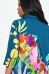 Vestido midi, flores, línea A, cuello de camisa, manga 3/4