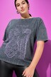 T-skjorte, oversized, Lady-Hearts Print, syrevasket