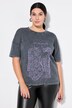 T-skjorte, oversized, Lady-Hearts Print, syrevasket