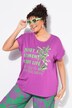 Camiseta, estampada, amplia, cuello redondo, media manga