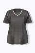 Pyjama, strepen, borduursel, V-hals, halve mouwen