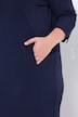 Robe à col tunisien et manches 3/4, poches