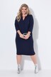 Robe à col tunisien et manches 3/4, poches