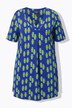 Slinky longshirt, A-lijn, V-hals, halve mouwen
