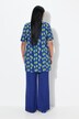 Slinky longshirt, A-lijn, V-hals, halve mouwen