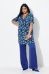 Slinky longshirt, A-lijn, V-hals, halve mouwen