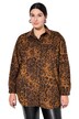 Manšestrová košile, oversize střih, leopardí potisk
