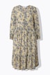Robe coupe évasée, imprimé cachemire, manches longues