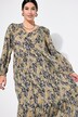 Robe coupe évasée, imprimé cachemire, manches longues