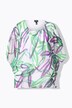 ponchotyylinen sifonkiyläosa, oversized, pyöreä pääntie, lyhyet hihat