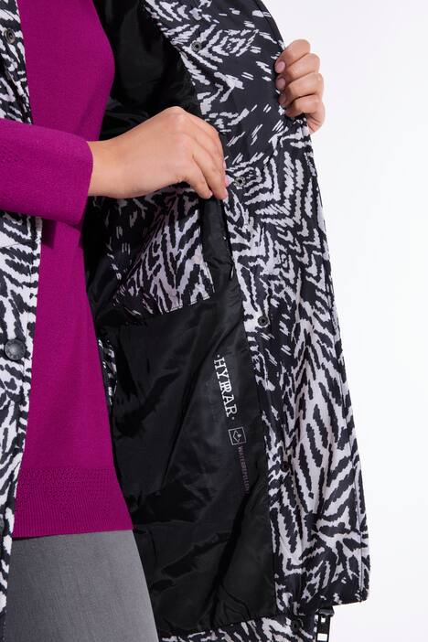 HYPRAR lange doorgestikte bodywarmer, bloemen, waterafstotend, gerecycled