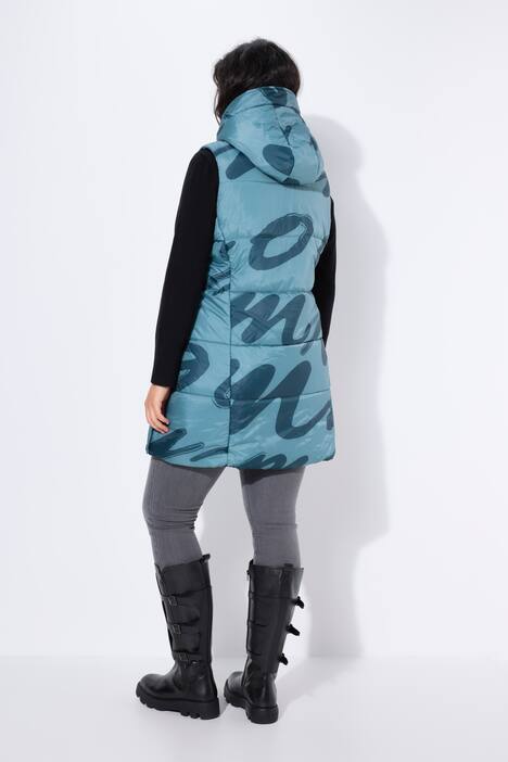 HYPRAR lange doorgestikte bodywarmer, bloemen, waterafstotend, gerecycled