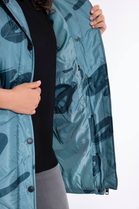 HYPRAR lange doorgestikte bodywarmer, bloemen, waterafstotend, gerecycled