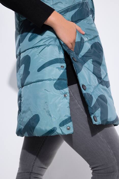 HYPRAR lange doorgestikte bodywarmer, bloemen, waterafstotend, gerecycled