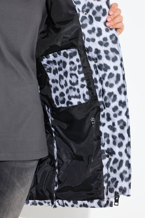 Doudoune matelassée HYPRAR sans manches, matière déperlante recyclée, motif léopard