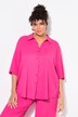 Lightly Textured 3/4 Sleeve Button Down Blouse