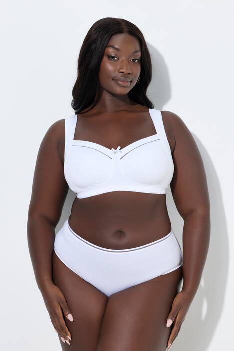 Odlehčující podprsenka, bez kostic, krajka, košíčky C-H