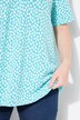 Camiseta, forma en A, pliegues decorativos, cuello de pico, media manga