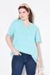 Camiseta, forma en A, pliegues decorativos, cuello de pico, media manga