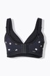 Soutien-gorge minimiseur. Sans armatures. Motif à fleurs - bonnet C-D