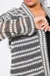 Openwork Striped Long Sleeve Cardigan