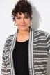 Openwork Striped Long Sleeve Cardigan